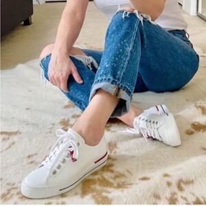 Paul Green Carly Low Top Sneaker Womens US Size 5.5 (uk 3) Comfort White
